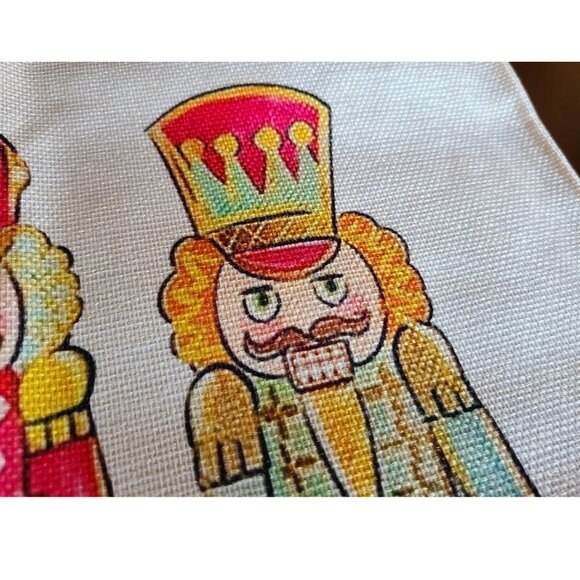 Christmas Pillow Covers Nutcracker Decoration Accent Holiday Xmas Decor Blue 4pc - Picture 12 of 13